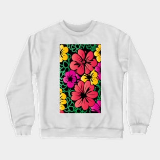 Bright Pretty Flowers Crewneck Sweatshirt